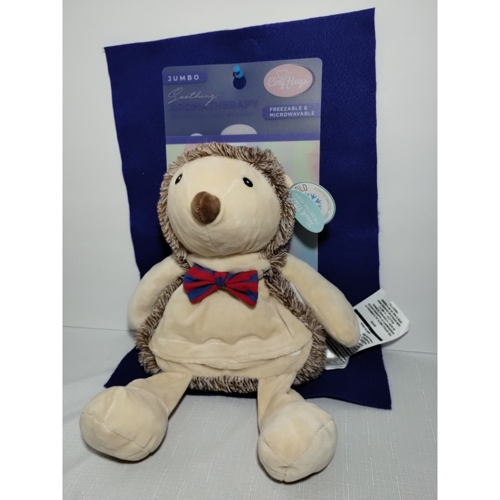 Cozy Hugs Jumbo Aromatherapy Plush Hedgehog Microwavable Freezable Lavender NEW - Picture 2 of 14